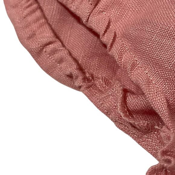 NWT Reformation Zoya Smocked Linen Mini Dress - Pink - XL - Picture 7 of 14